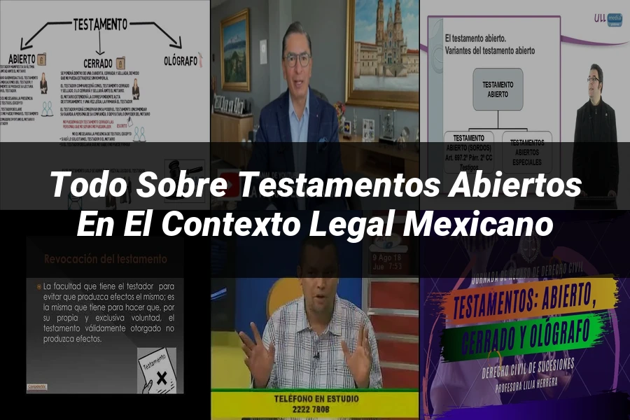 "Todo sobre testamentos abiertos en el contexto legal mexicano"