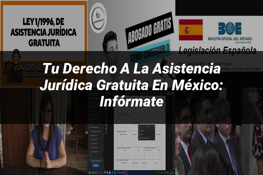 "Tu Derecho a la Asistencia Jurídica Gratuita en México: Infórmate"