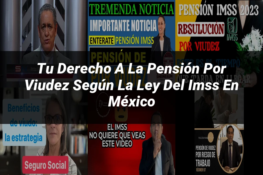 "Tu Derecho a la Pensión por Viudez según la Ley del IMSS en México"