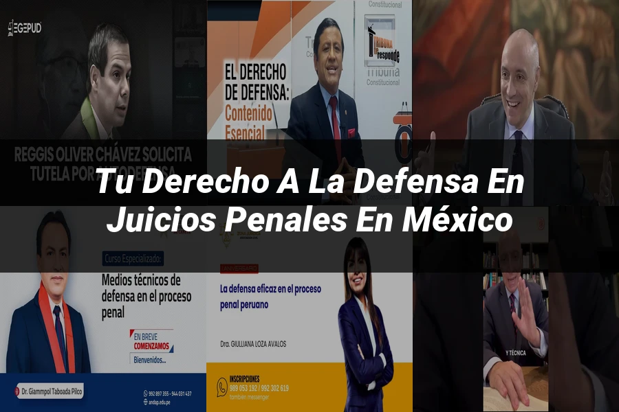 "Tu derecho a la defensa en juicios penales en México"