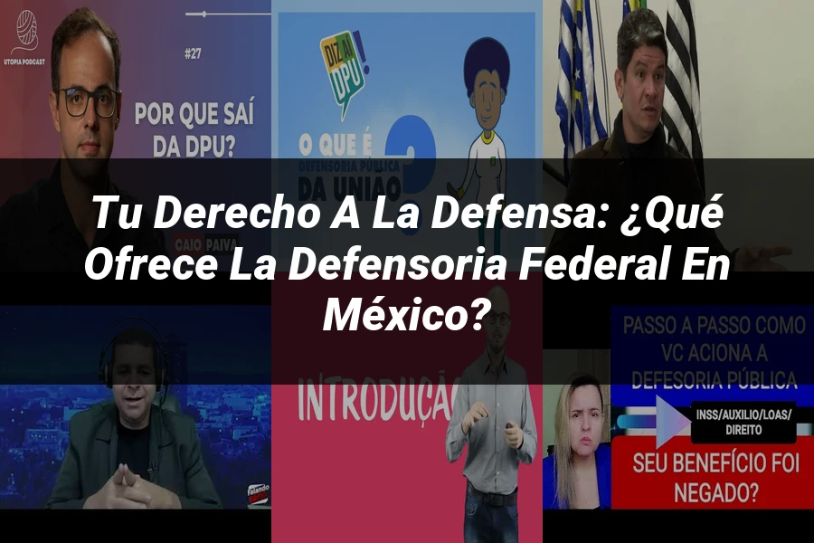 "Tu derecho a la defensa: ¿Qué ofrece la defensoria federal en México?"