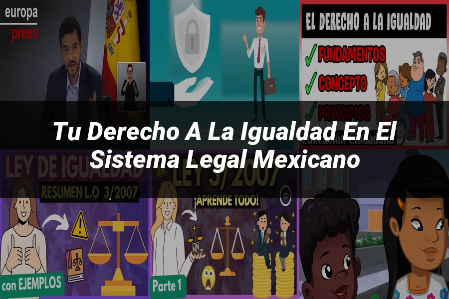 "Tu derecho a la igualdad en el sistema legal mexicano"