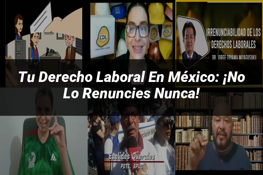 "Tu derecho laboral en México: ¡no lo renuncies nunca!"
