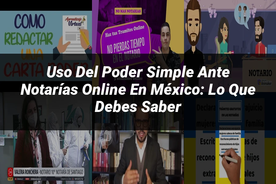 "Uso del Poder Simple ante Notarías Online en México: Lo que Debes Saber"