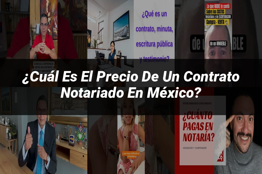 "¿Cuál es el precio de un contrato notariado en México?"