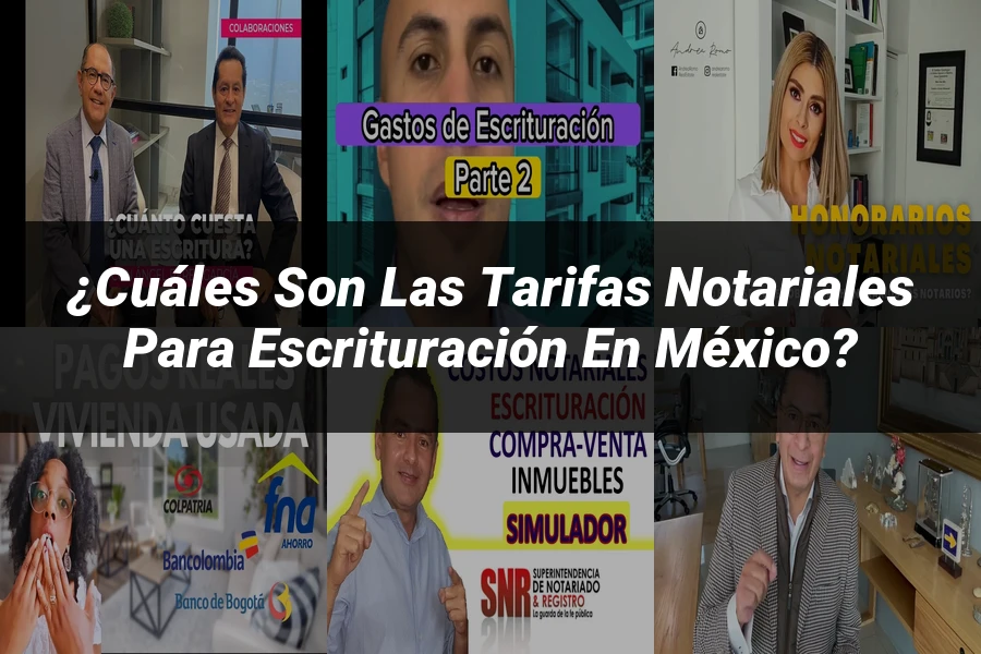 "¿Cuáles son las Tarifas Notariales para Escrituración en México?"
