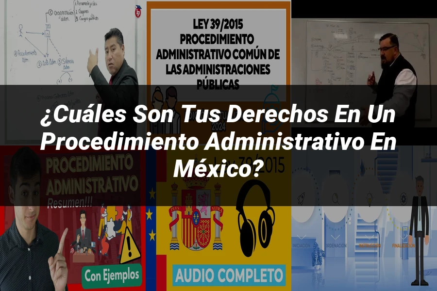 "¿Cuáles son tus derechos en un Procedimiento Administrativo en México?"