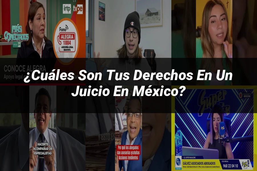 "¿Cuáles son tus derechos en un juicio en México?"