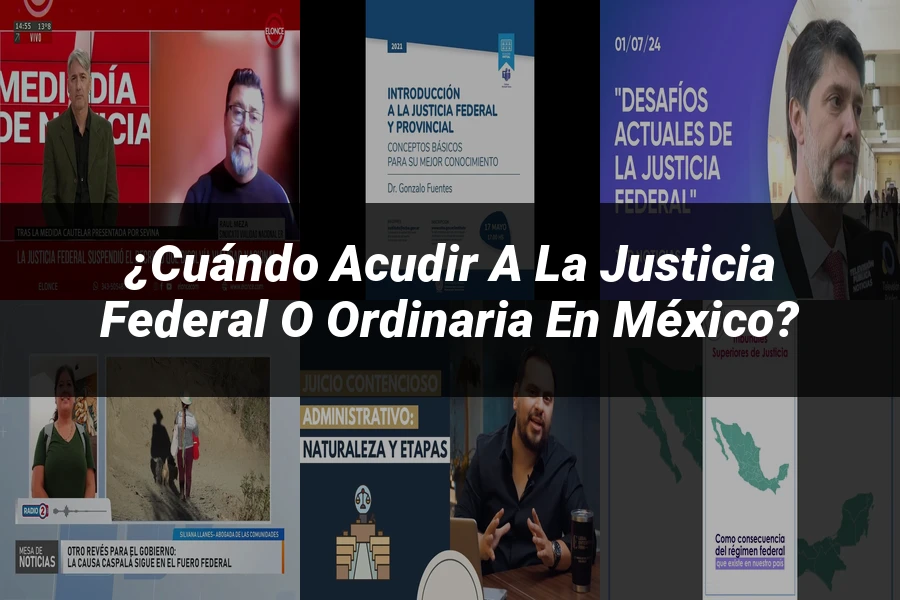"¿Cuándo Acudir a la Justicia Federal o Ordinaria en México?"