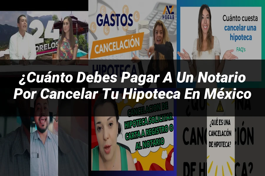 "¿Cuánto Debes Pagar a un Notario por Cancelar tu Hipoteca en México