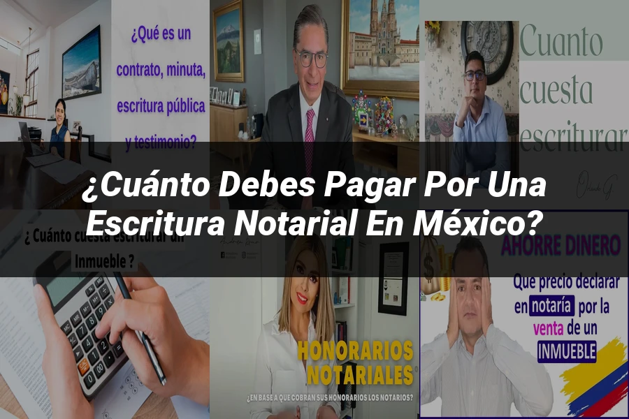 "¿Cuánto Debes Pagar por una Escritura Notarial en México?"