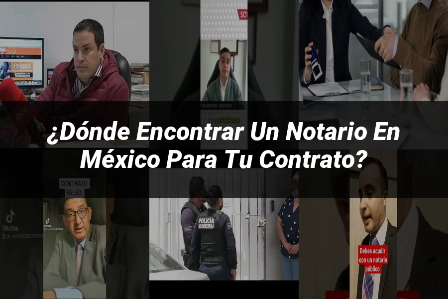 "¿Dónde Encontrar un Notario en México para Tu Contrato?"