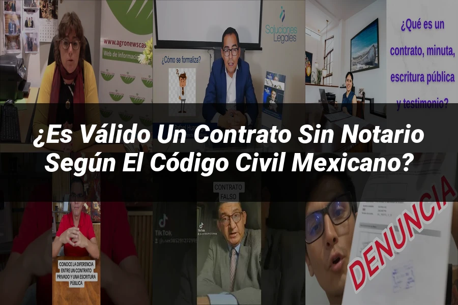 "¿Es Válido un Contrato sin Notario según el Código Civil Mexicano?"