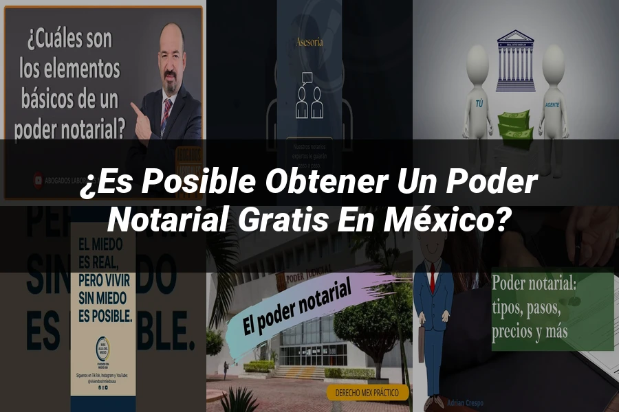 "¿Es posible obtener un poder notarial gratis en México?"