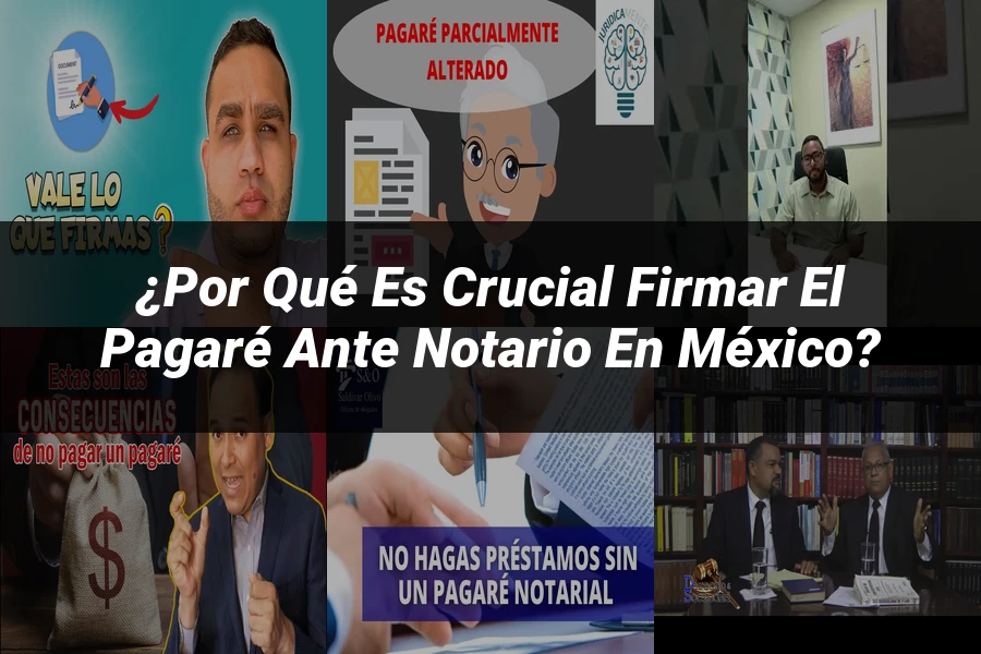 "¿Por Qué Es Crucial Firmar el Pagaré Ante Notario en México?"