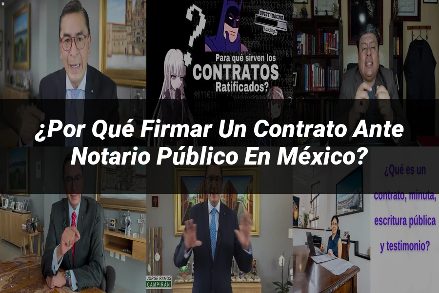 "¿Por Qué Firmar un Contrato ante Notario Público en México?"