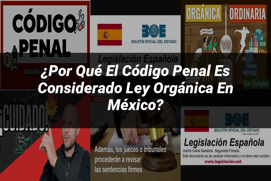"¿Por Qué el Código Penal es Considerado Ley Orgánica en México?"