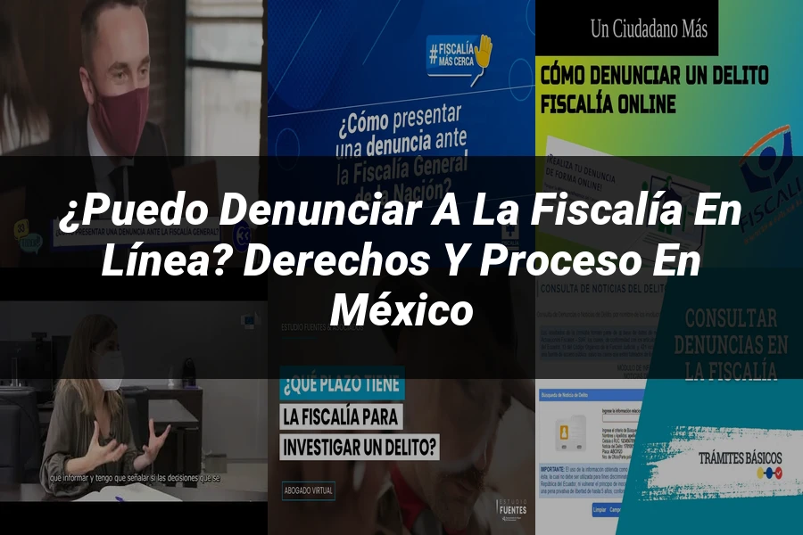 "¿Puedo Denunciar a la Fiscalía en Línea? Derechos y Proceso en México"