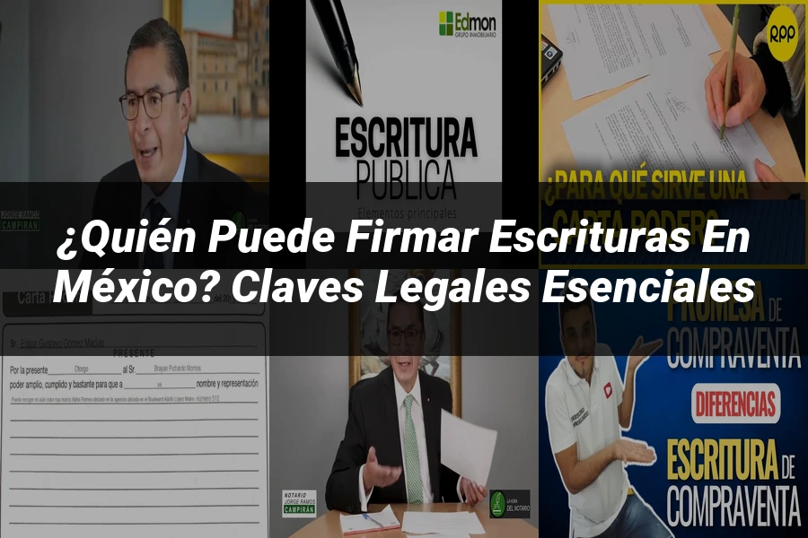 "¿Quién Puede Firmar Escrituras en México? Claves Legales Esenciales"