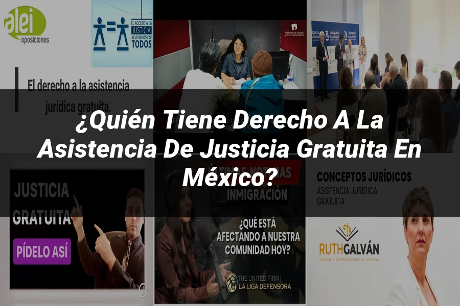 "¿Quién Tiene Derecho a la Asistencia de Justicia Gratuita en México?"