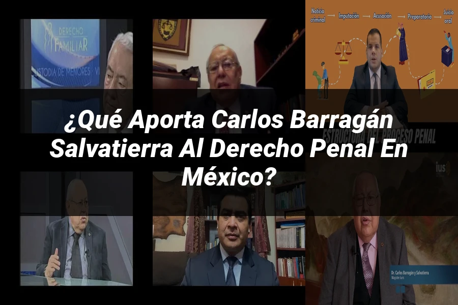 "¿Qué Aporta Carlos Barragán Salvatierra al Derecho Penal en México?"