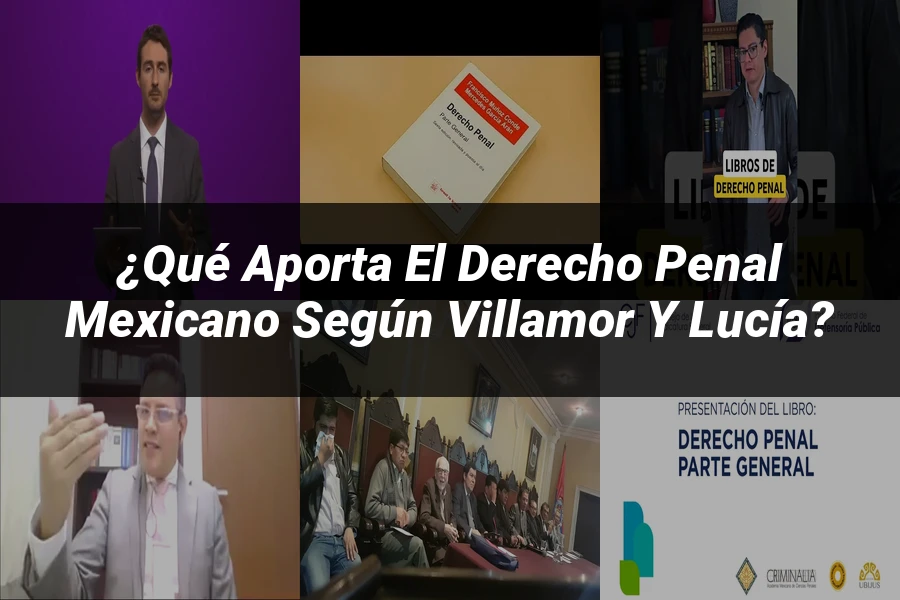 "¿Qué Aporta el Derecho Penal Mexicano Según Villamor y Lucía?"