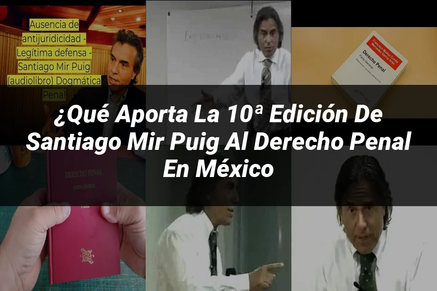 "¿Qué Aporta la 10ª Edición de Santiago Mir Puig al Derecho Penal en México