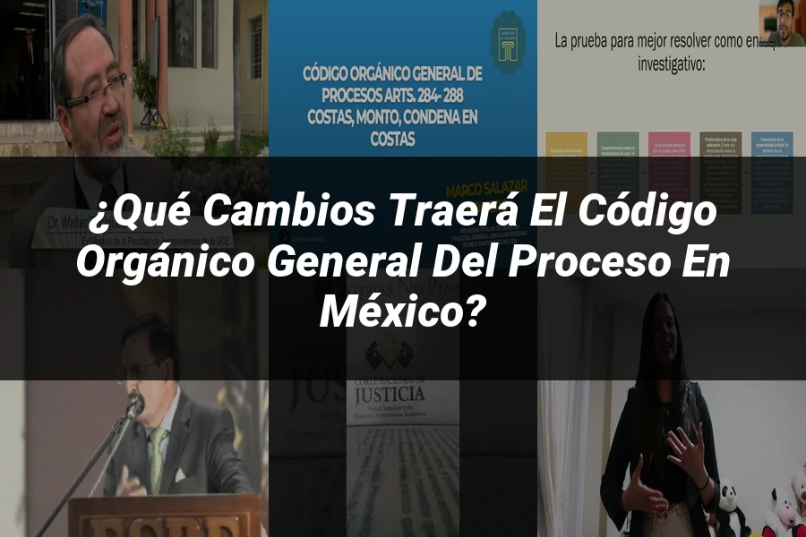 "¿Qué Cambios Traerá el Código Orgánico General del Proceso en México?"