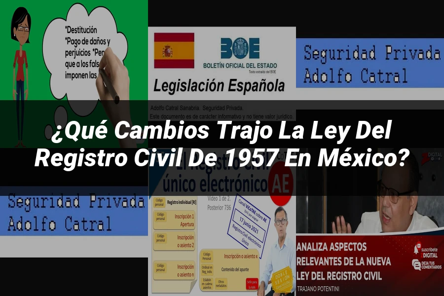 "¿Qué Cambios Trajo la Ley del Registro Civil de 1957 en México?"