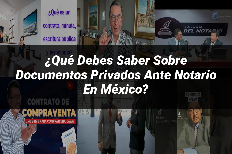 "¿Qué Debes Saber Sobre Documentos Privados ante Notario en México?"