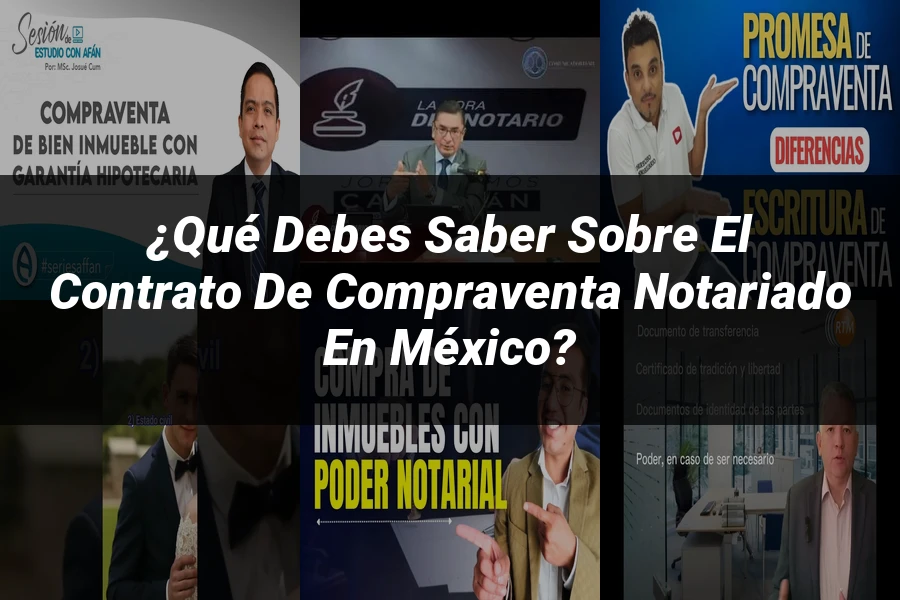 "¿Qué Debes Saber Sobre el Contrato de Compraventa Notariado en México?"