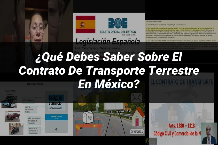 "¿Qué Debes Saber Sobre el Contrato de Transporte Terrestre en México?"
