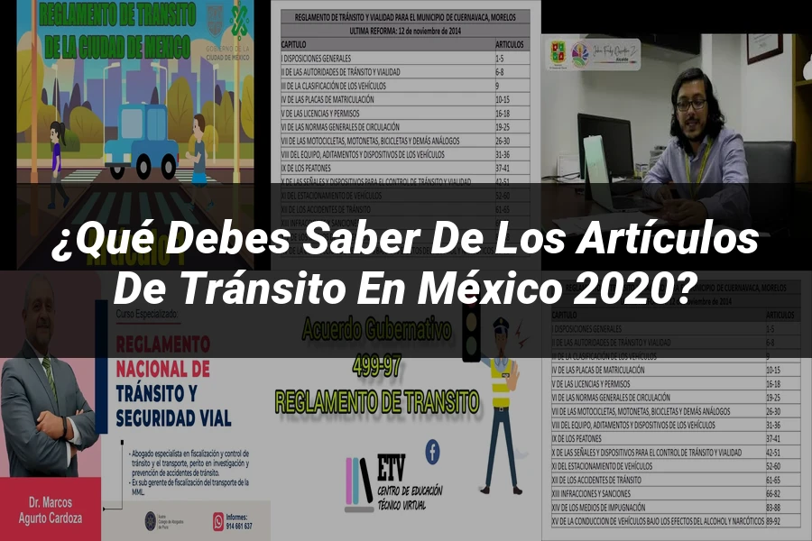 "¿Qué Debes Saber de los Artículos de Tránsito en México 2020?"
