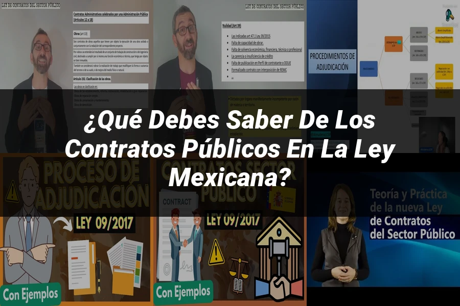 "¿Qué Debes Saber de los Contratos Públicos en la Ley Mexicana?"