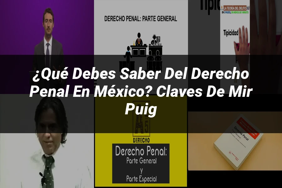 "¿Qué Debes Saber del Derecho Penal en México? Claves de Mir Puig"