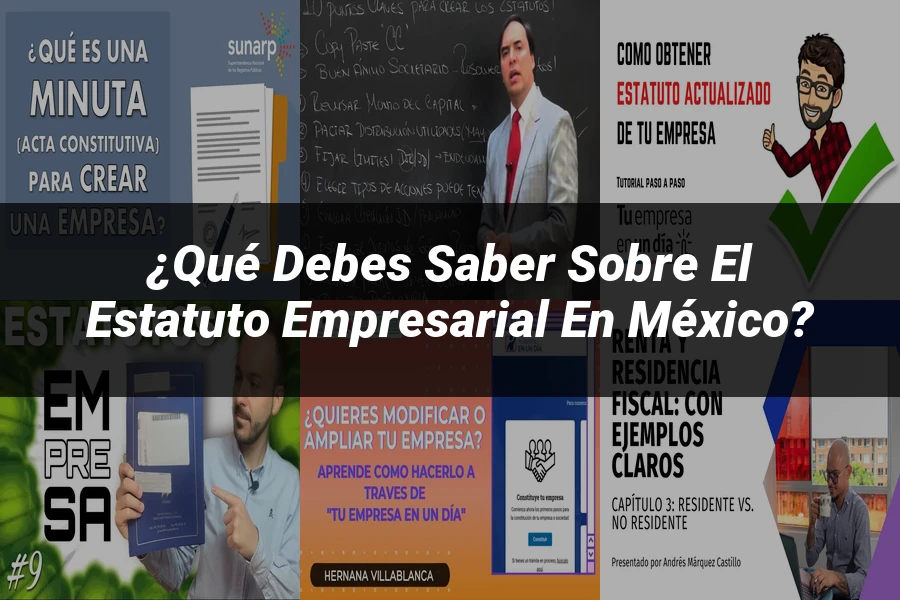 "¿Qué Debes Saber sobre el Estatuto Empresarial en México?"
