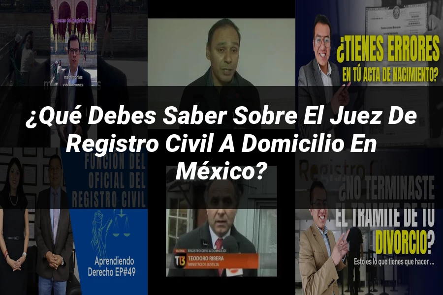 "¿Qué Debes Saber sobre el Juez de Registro Civil a Domicilio en México?"