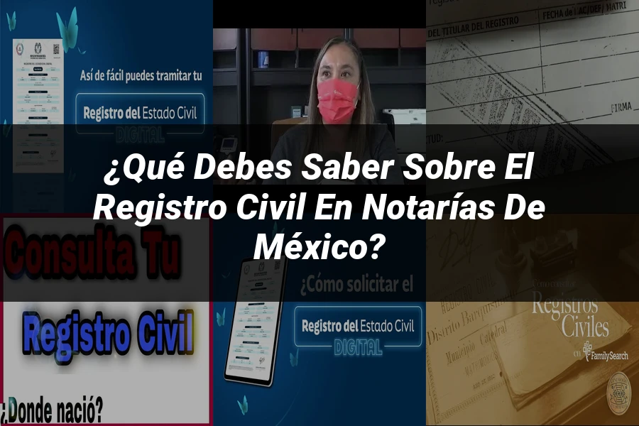 "¿Qué Debes Saber sobre el Registro Civil en Notarías de México?"