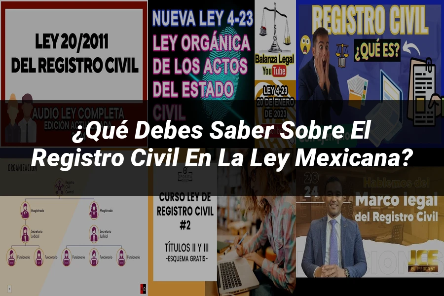 "¿Qué Debes Saber sobre el Registro Civil en la Ley Mexicana?"