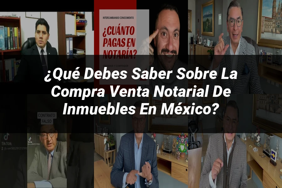 "¿Qué Debes Saber sobre la Compra Venta Notarial de Inmuebles en México?"
