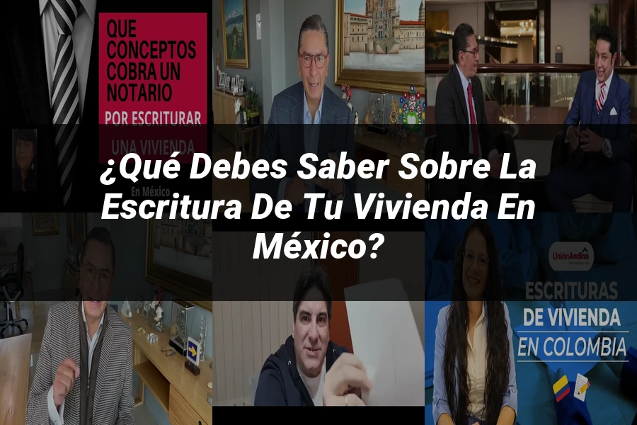 "¿Qué Debes Saber sobre la Escritura de tu Vivienda en México?"