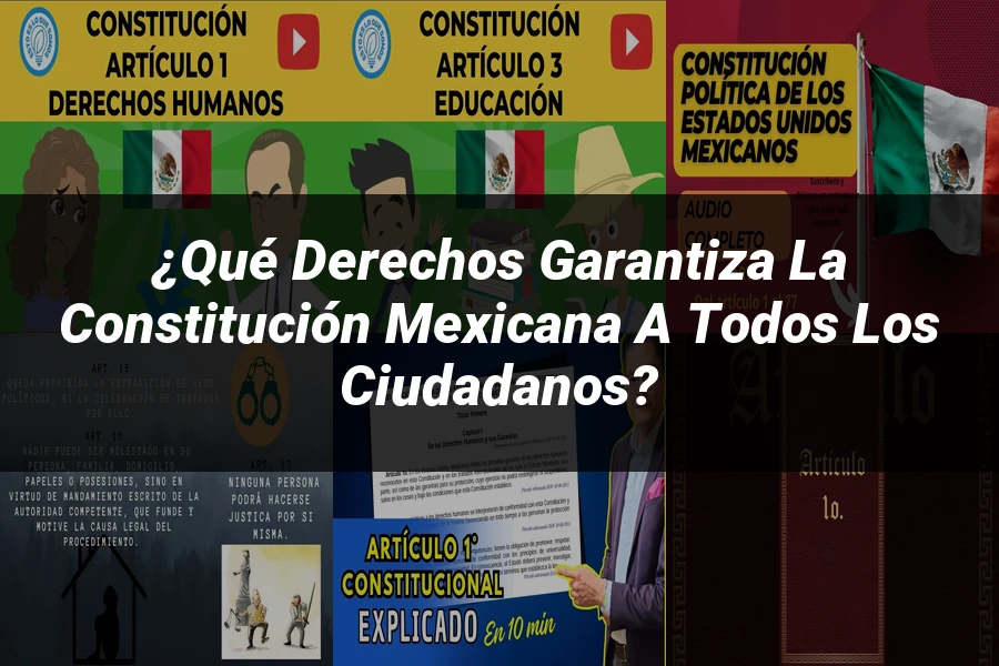 "¿Qué Derechos Garantiza la Constitución Mexicana a Todos los Ciudadanos?"