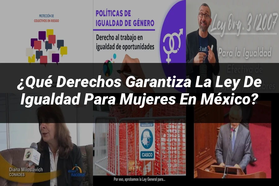 "¿Qué Derechos Garantiza la Ley de Igualdad para Mujeres en México?"