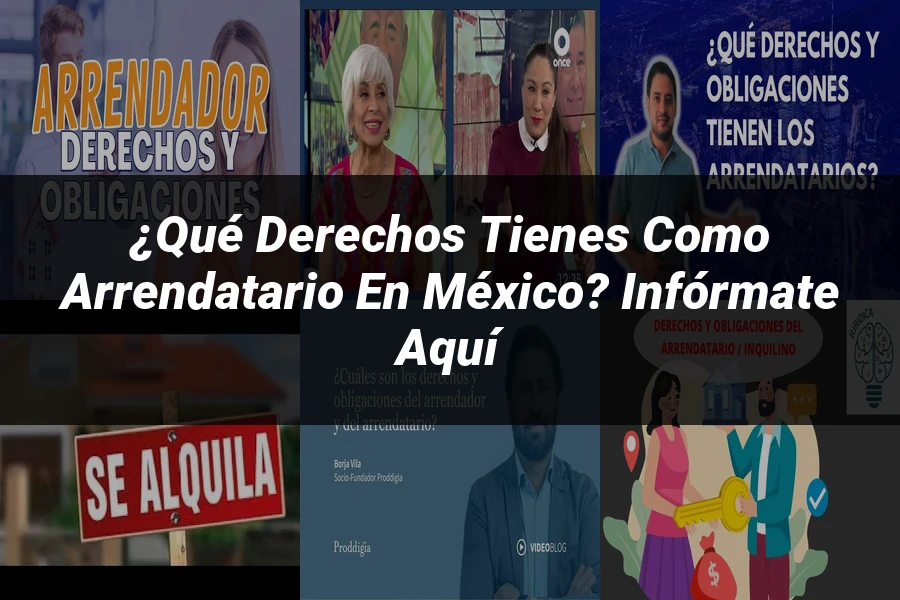 "¿Qué Derechos Tienes Como Arrendatario en México? Infórmate Aquí"