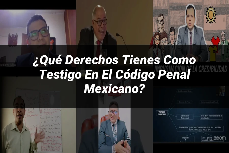 "¿Qué Derechos Tienes como Testigo en el Código Penal Mexicano?"