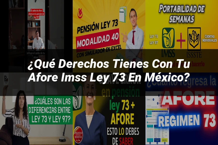 "¿Qué Derechos Tienes con tu Afore IMSS Ley 73 en México?"