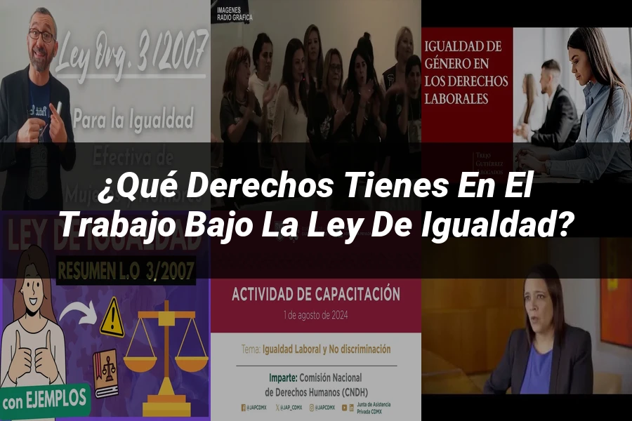 "¿Qué Derechos Tienes en el Trabajo Bajo la Ley de Igualdad?"