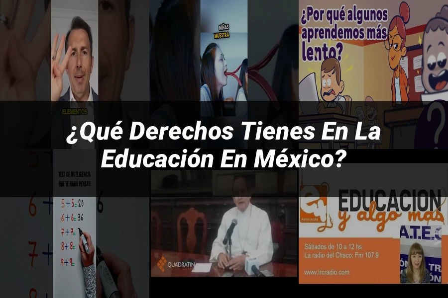 "¿Qué Derechos Tienes en la Educación en México?"