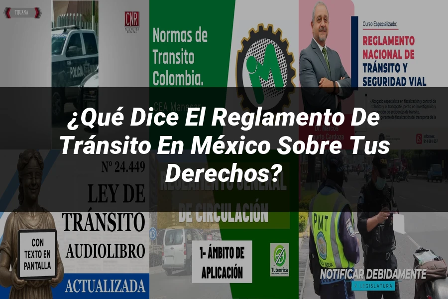 "¿Qué Dice el Reglamento de Tránsito en México sobre tus Derechos?"