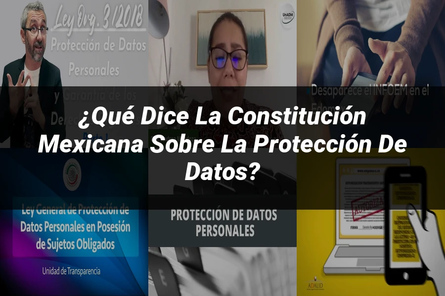 "¿Qué Dice la Constitución Mexicana sobre la Protección de Datos?"
